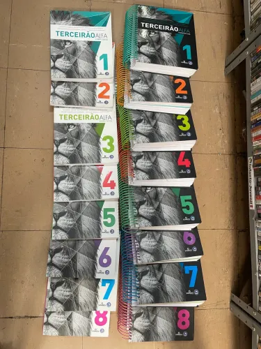 Coleção terceirão alfa Anglo 16 volumes completa pre vestibular livro texto