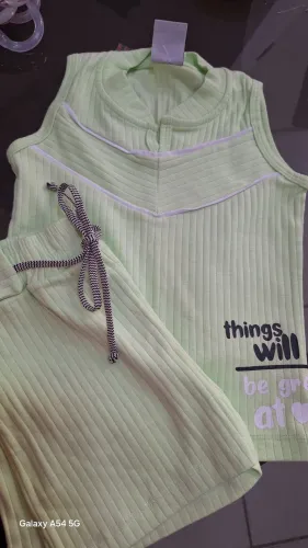 Conjunto Angerô menina  malha canelada 6 anos 