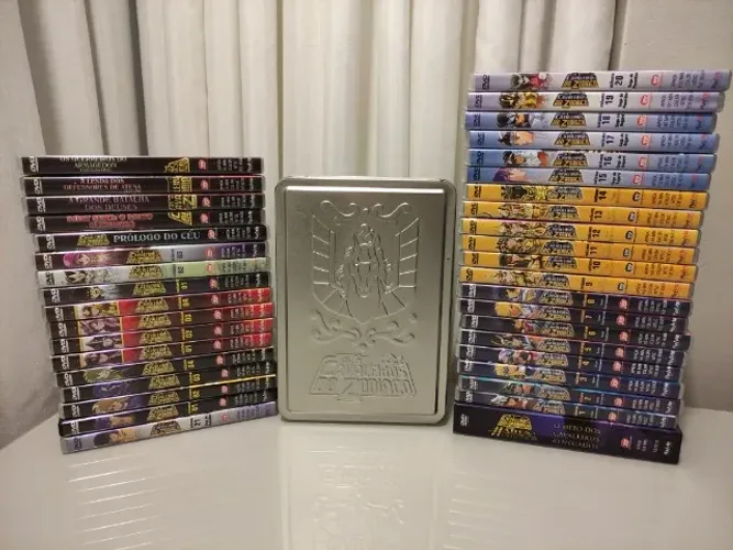 Box Completo Dvd Os Cavaleiros Do Zodíaco Lata Coleção
