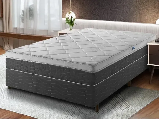 Cama Box Casal Queen + Colchão Queen New Londres