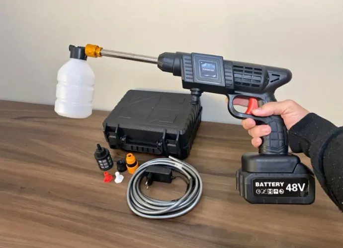 Lavadora Alta Pressão 48V Nova Versão 2025 Portátil com 2 Baterias e Kit Completo