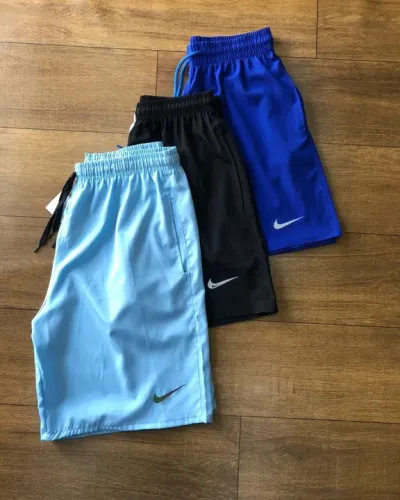 Shorts Nike Masculinos - Azul, Preto e Azul Claro - Novos