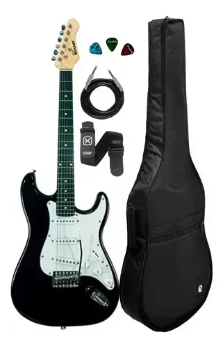 Kit Guitarra Winner Elétrica Wgs Cores + Capa Luxo E Cabo