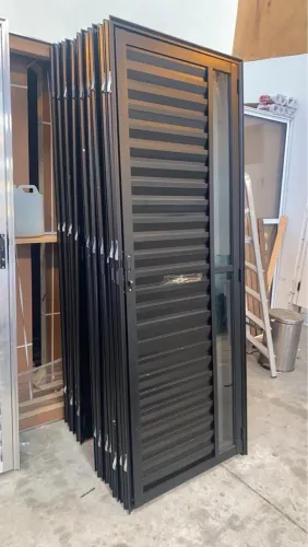 Portas de alumínio com vidro lateral 80cm - Super promoção