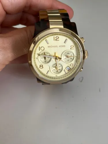 Relógio Michael Kors Dourado Feminino - Pulseira Tartaruga