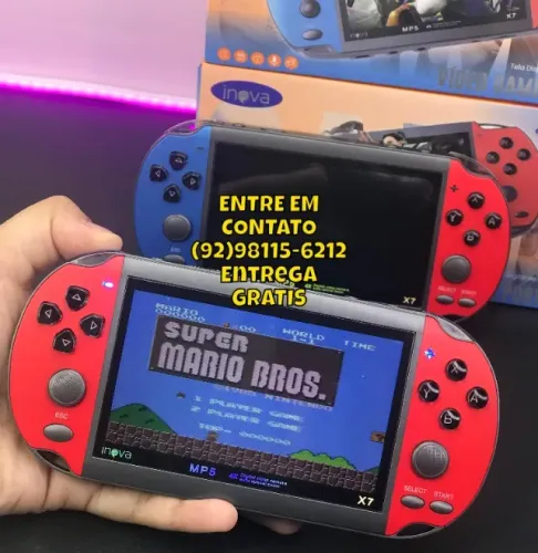 Mini Vídeo Game Portátil Retrô Psp Pvp Vita +5000 Jogos Boys Azul 8 GB - DIA DAS CRIANÇAS