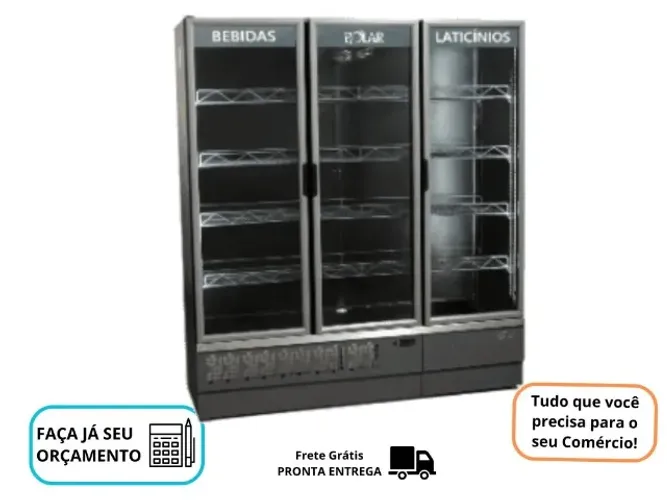 Auto Serviço 3 Portas Refrigerador 127-220v Novo