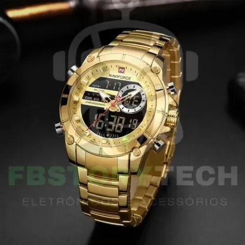 NAVIFORCE 9163: Luxo Dourado ao Seu Alcance!