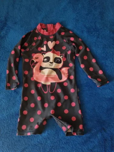 Body de Praia Infantil Estampado de Panda