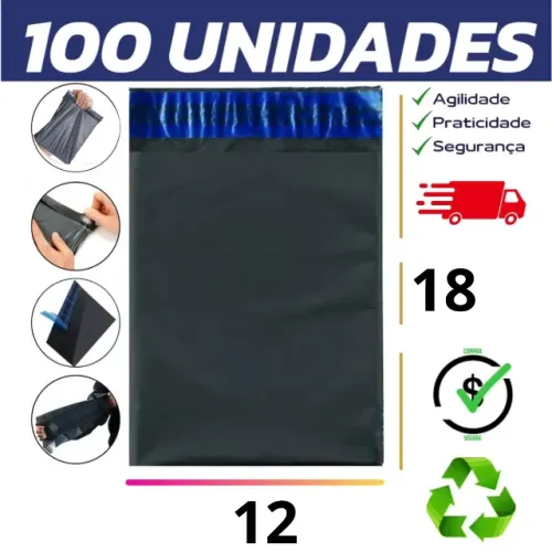 Saco Para Ecommerce 12x18cm 100un Envelope Plástico de Segurança Economic Correios Shopee