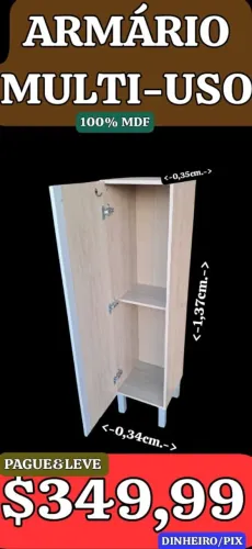 Armário Multi-Uso 100% MDF
