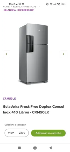 Geladeira Consul bem estar 