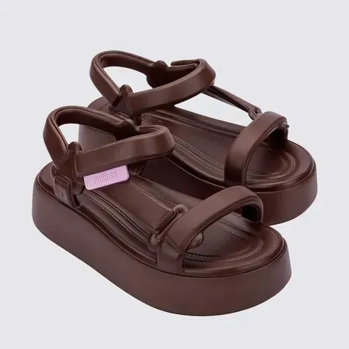 Sandália Melissa Free Puff Papete Marrom - Tamanho 35