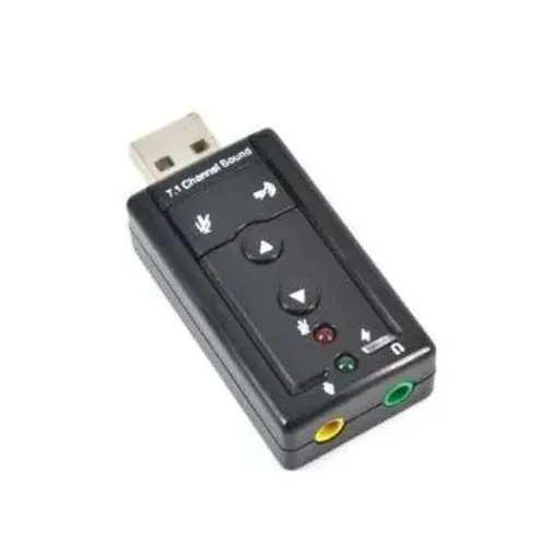 Placa De Som Usb 7.1 Canais 3d Adaptador Audiop2 Pc Notebook