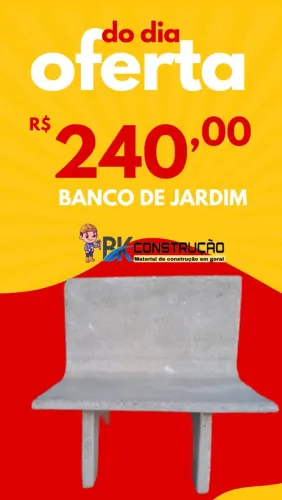 Banco de Jardim em Concreto - Oferta Imperdível!