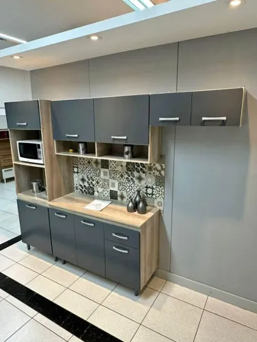 Armário de Cozinha Completo 2 Nichos Balcão 3 Portas (NOVO) Entrega Grátis!