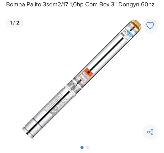 Bomba Palito 3sdm2/17 1,0hp Com Box 3'' Dongyn 60hz