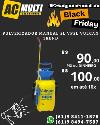 Pulverizador manual 5L VP5L Vulcan trend