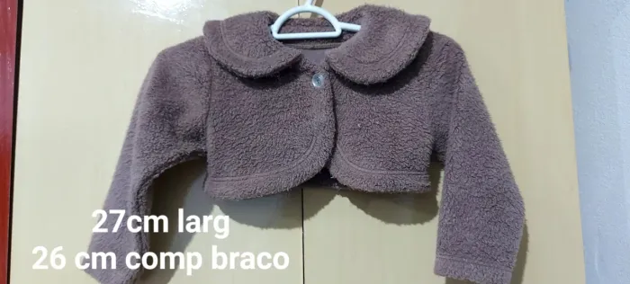 Casaquinho infantil tam 1 ano bolero pelinho
