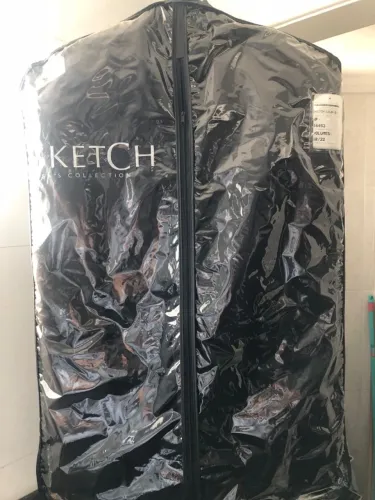 Terno Sketch Preto - paletó - 60 e calça Tamanho 54