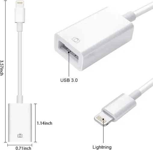 Cabo Lightning to USB Camera Adapter