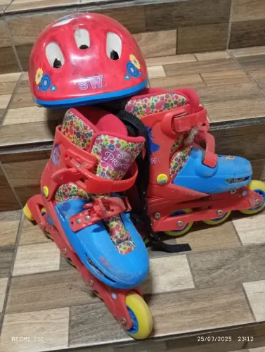 Patins Infantil com Capacete