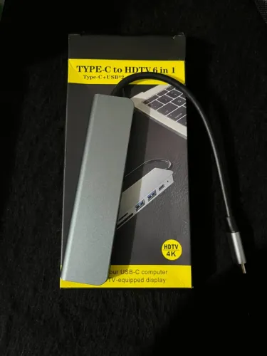 Hub USB-C 6 em 1 - USB 3.0, HDMI, Leitor de Cartão e Muito Mais