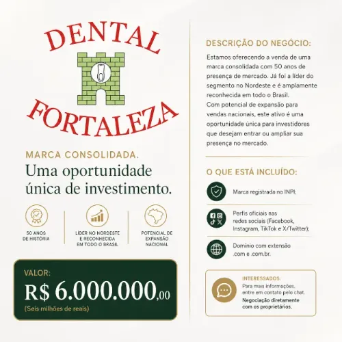 Empresa 50 anos + Redes Sociais + Marca Registrada INPI | Ramo Odontológico