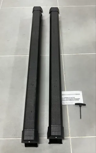 Rack De Teto em Alumínio Citroën C4 Cactus Fell Longarina Integrada Cor Preto