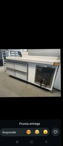 NZ. Balcão de serviço refrigerado com gavetas 1,50x75x65 inox