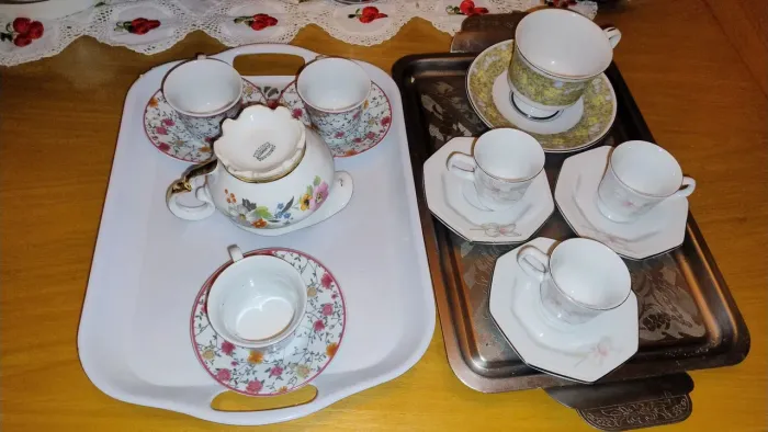 Jogo de Café e chá de porcelana vintage Schmidt