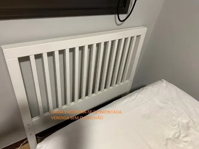 Cama Solteiro Branca