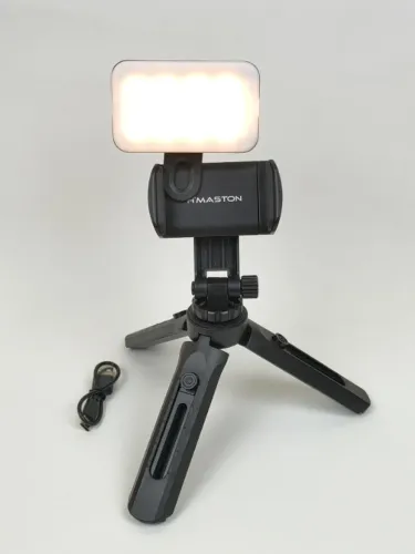 Tripé para Celular HMaston Mais Iluminador LED Ideal Fotos Vídeos Lives Pronta Entreg