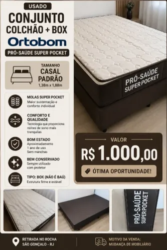 Cama e colchão ortobom