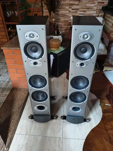 par de caixas torre polk audio rti10