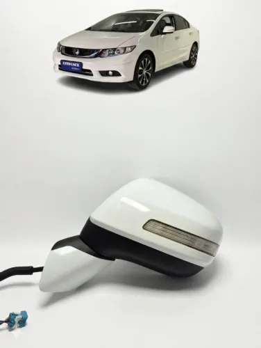 Retrovisor Honda Civic G9 Elétrico C/Pisca 2012 2013 2014/16 Esquerdo