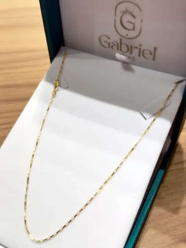 Cordão de ouro tijolinho com 2.5g ( LOJA FÍSICA )