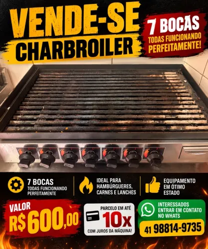 ? CHARBROILER 7 BOCAS À VENDA! ?