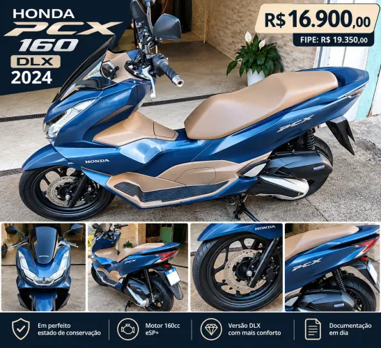 HONDA PCX 160 DLX 2024 - OPORTUNIDADE!