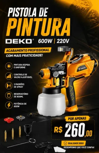 Pistola pulverizadora Deko 600w 220w