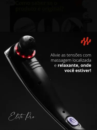Massageador corporal elétrico Elite Pro vermelho novo