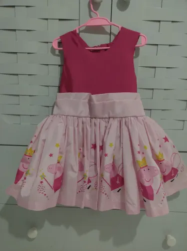 Vestido luxo festa Peppa Pig 3 anos