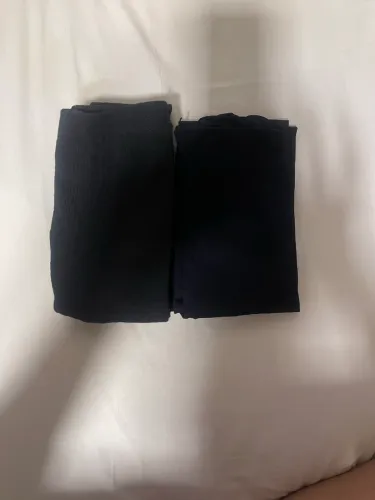 2 pares de Meia fina para criança preta