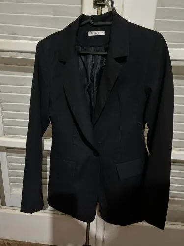 Blazer feminino Trendy linho 38 preto