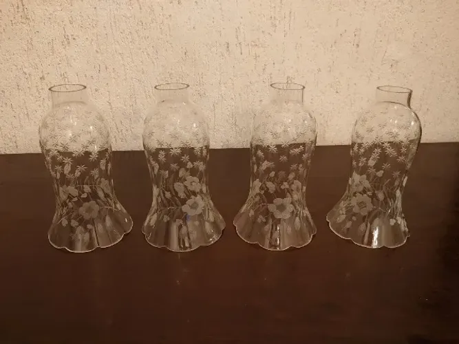 Tulipa Copo para Lustre em Vidro Lapidado