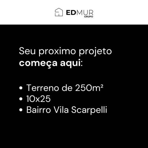 TERRENO para VENDA com 250m² no bairro Vila Scarpelli com 0 quartos e 0 vagas. Santo André