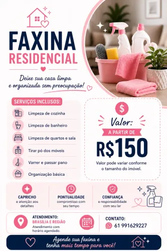 Faxina/diaria 