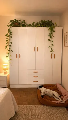 Guarda Roupa 6 Portas 3 Gavetas Branco