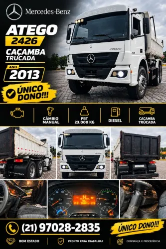 Mercedes-Benz Atego 2426 - Caçamba Trucada