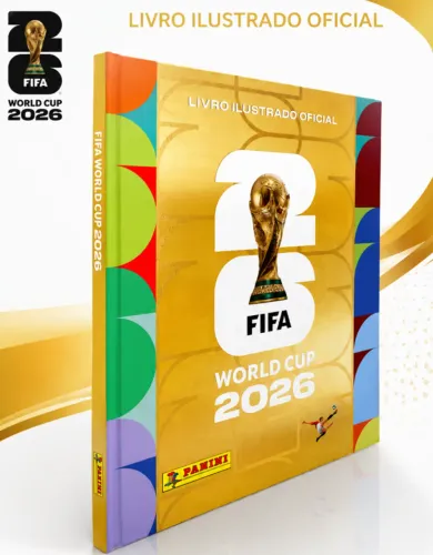 Álbum Capa Dourada Oficial Lacrado Novo Ouro Copa do Mundo 2026 Panini de Figurinhas